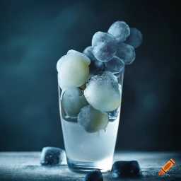 Frozen Grapes as Ice Cubes